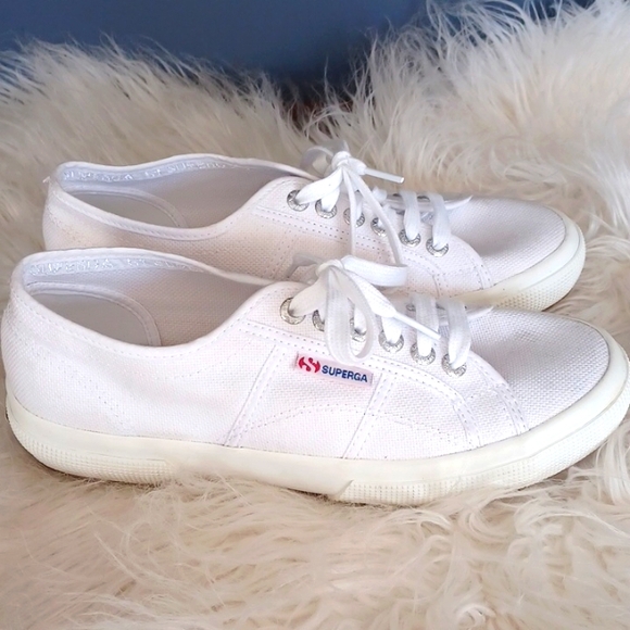 Superga White Canvas Sneakers - Picture 1 of 16